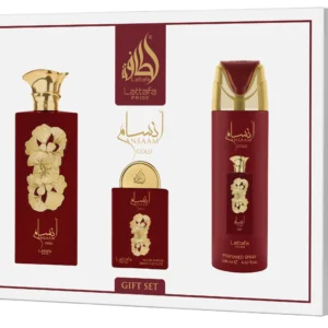 Lattafa Pride Ansaam Gold EDP 100ml 3 Piece Gift Set